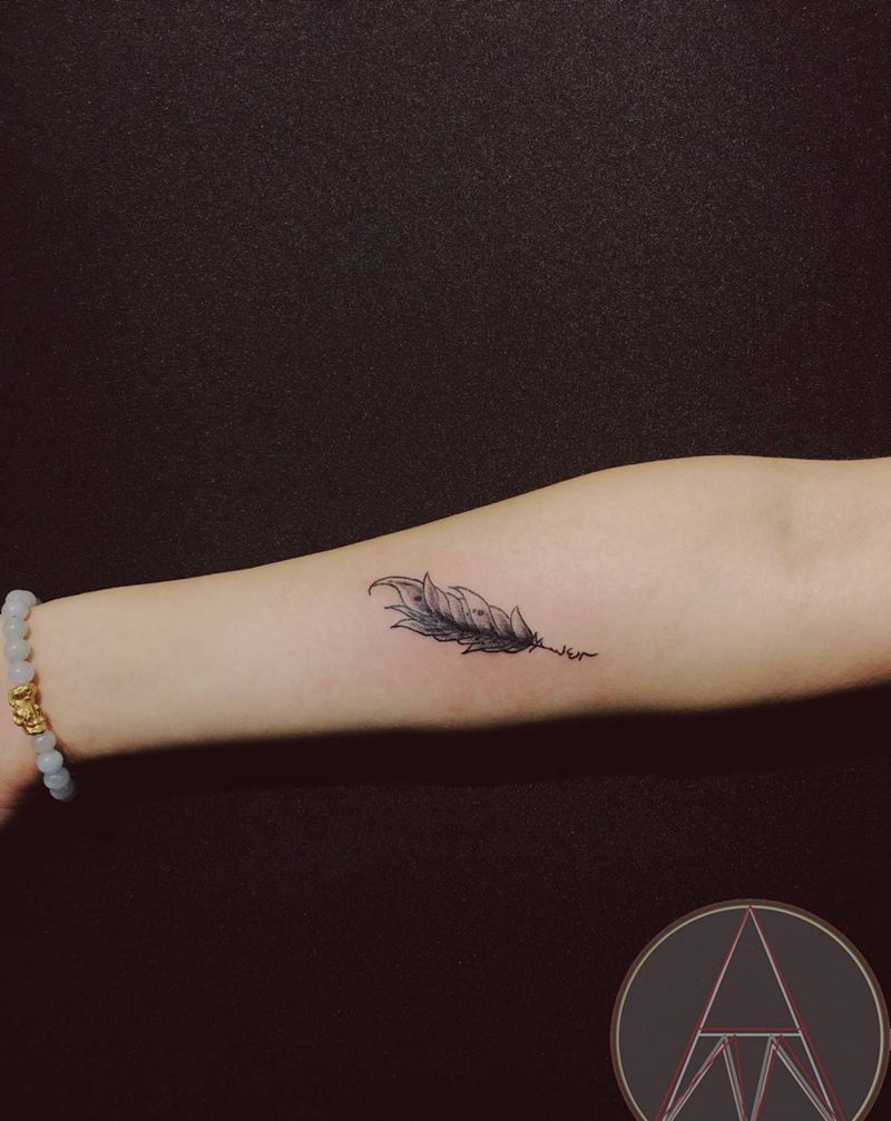 小清新纹身图片_清新成品肩部腰部腹部纹身图案