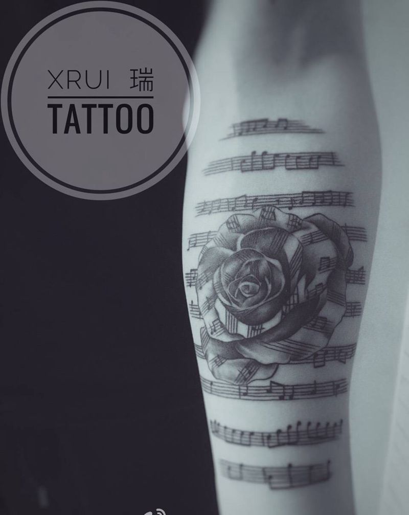 客人自带图纹身图片_成品欧美清新植物字符纹身图案