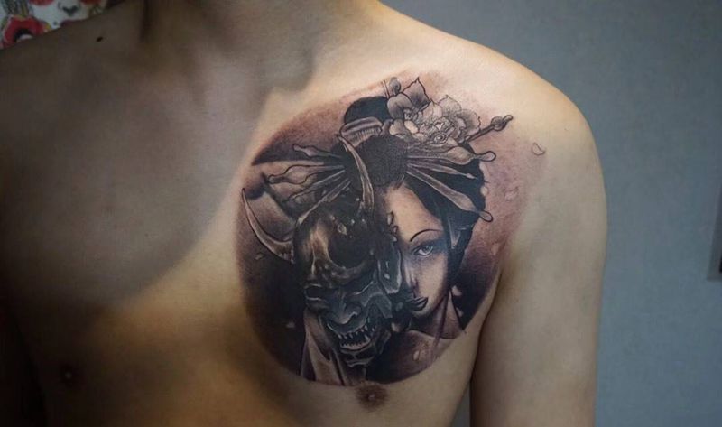 艺妓纹身图片_成品纹身图案