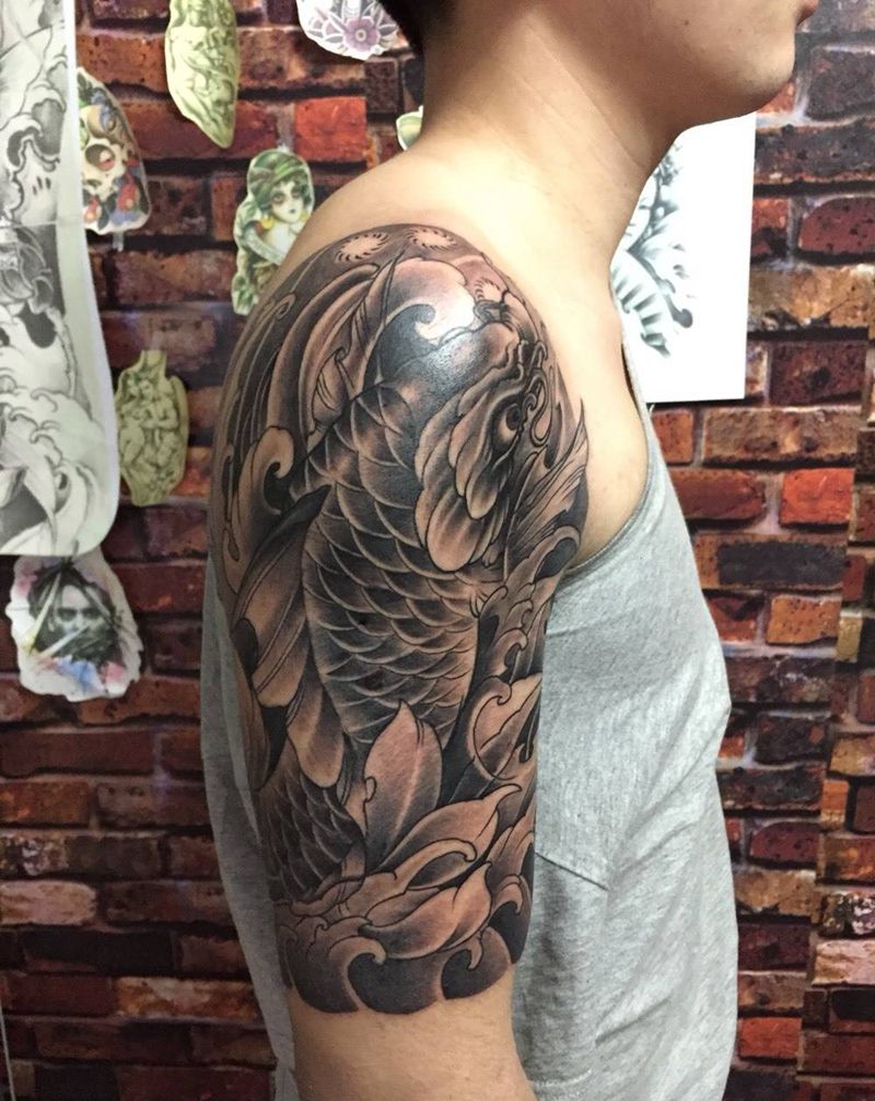 富贵鱼纹身图片