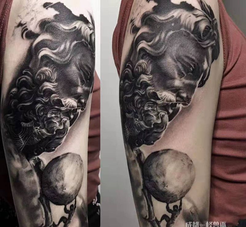 西西弗纹身图片_手臂纹身图案