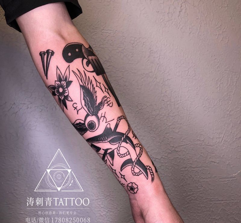 欧美纹身图片_手臂纹身图案