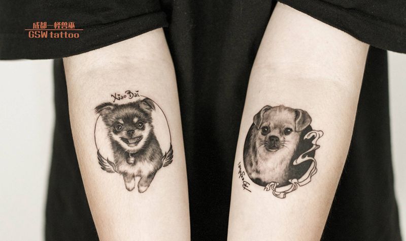 每个宠物纹身都承载一段故事纹身图片_宠物狗狗纹身图案