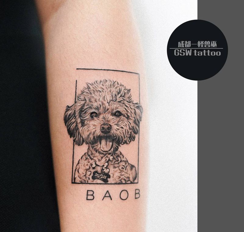 狗狗纹身图片_宠物纹身图案