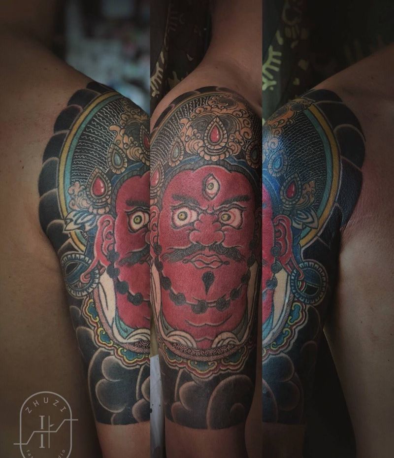 红财神纹身图片