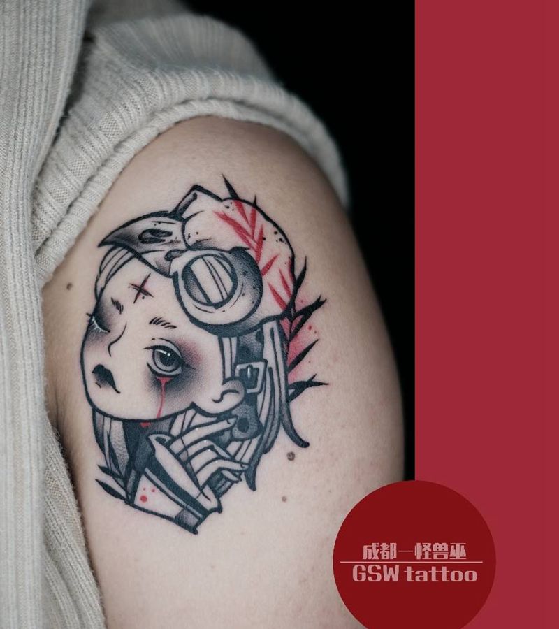 自画像纹身图片_手臂纹身图案