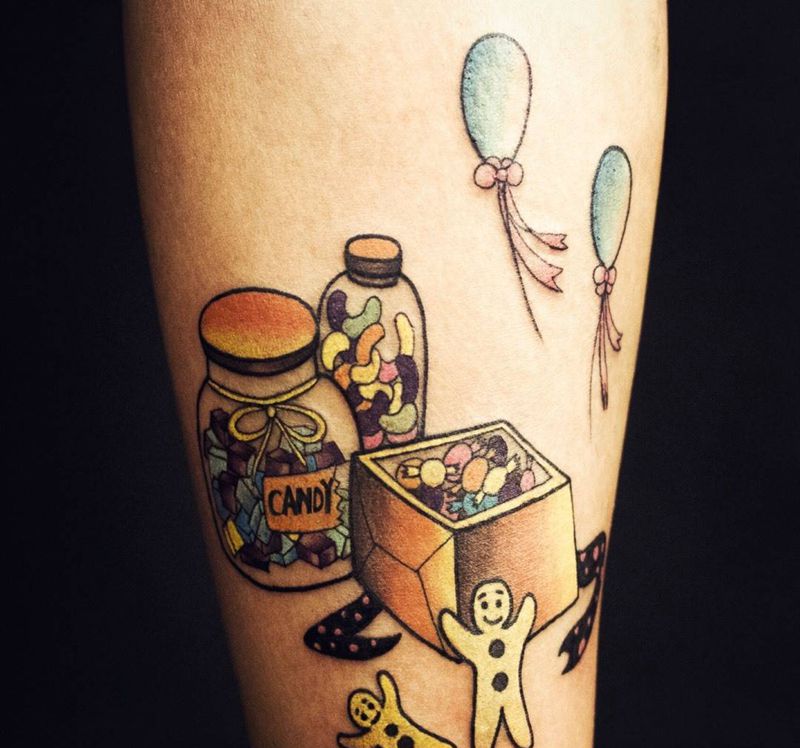 糖罐纹身图片