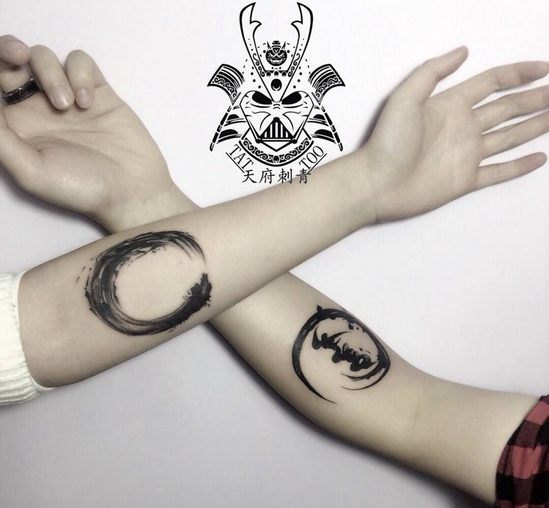 水墨风纹身图片