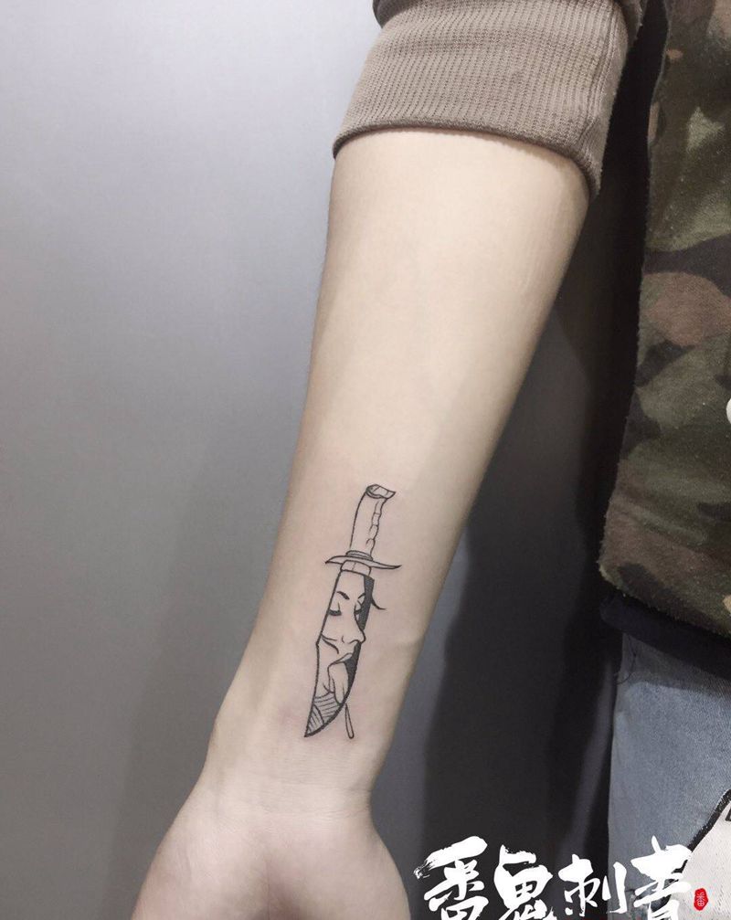 刀纹身图片