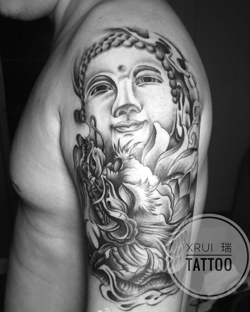 未完待续纹身图片_成品手臂传统清新动物人物宗教纹身图案