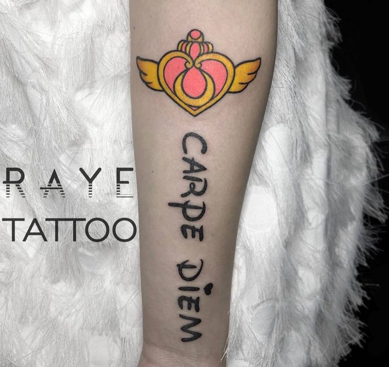 美少女战士纹身图片_成品手臂欧美清新图腾纹身图案