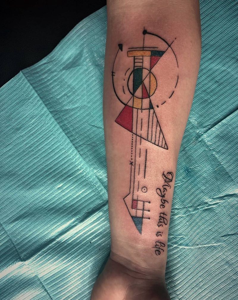 几何图形纹身纹身图片_手臂几何纹身图案