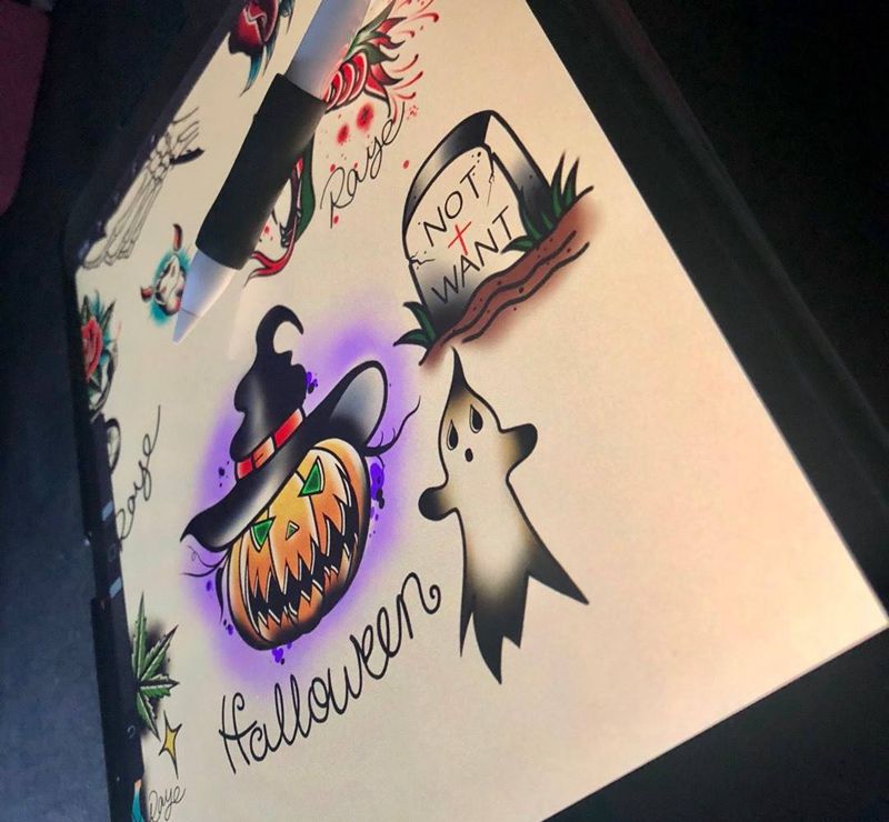 万圣节的纹身