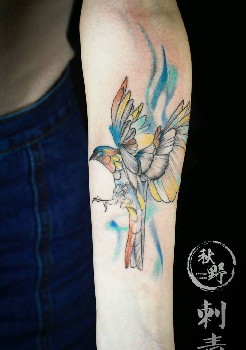 小鸟纹身图片