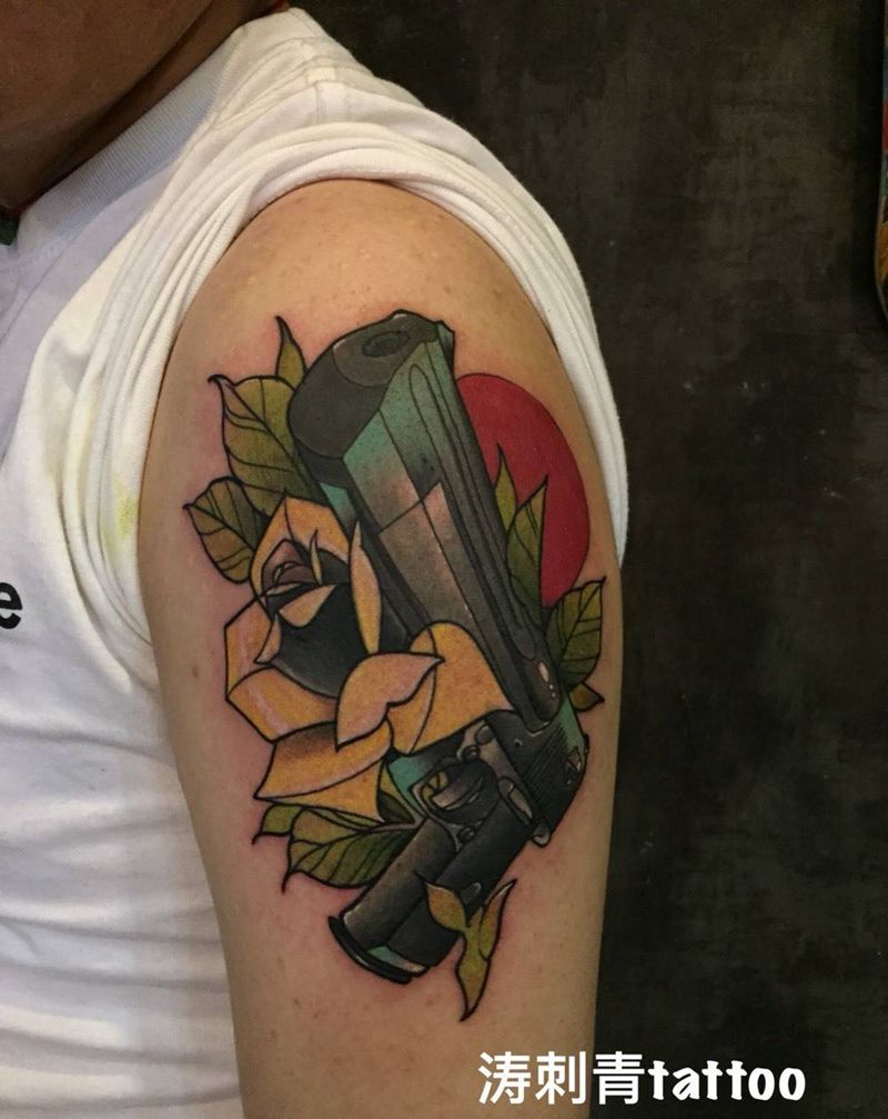 欧美纹身图片_手臂Old School纹身图案