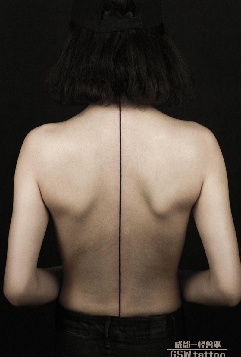 LINE纹身图片_背部传统图腾成品纹身图案