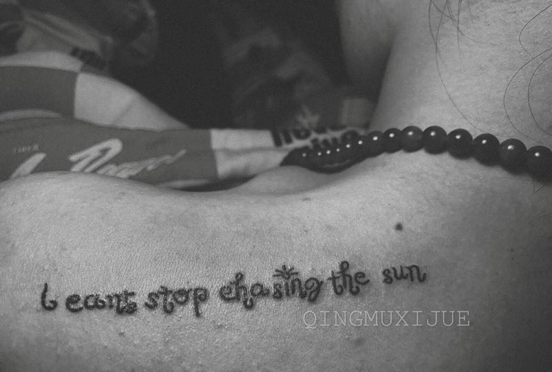 英文纹身图片_背部纹身图案