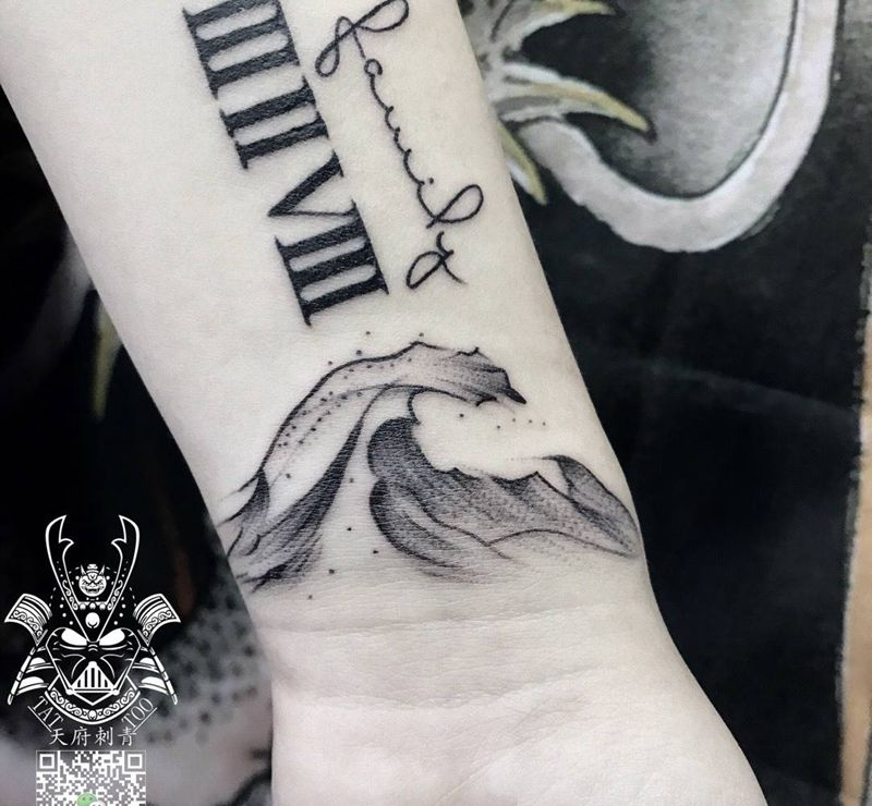 小清新纹身图片_成品手臂欧美清新字符几何静物原创图腾纹身图案