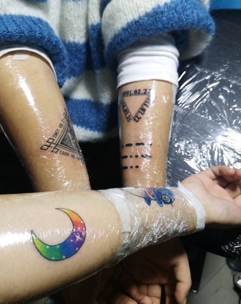 小纹身，月亮纹身纹身图片_手臂纹身图案