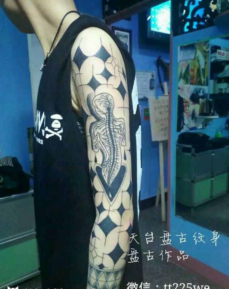 花臂纹身图片_手臂成品纹身图案