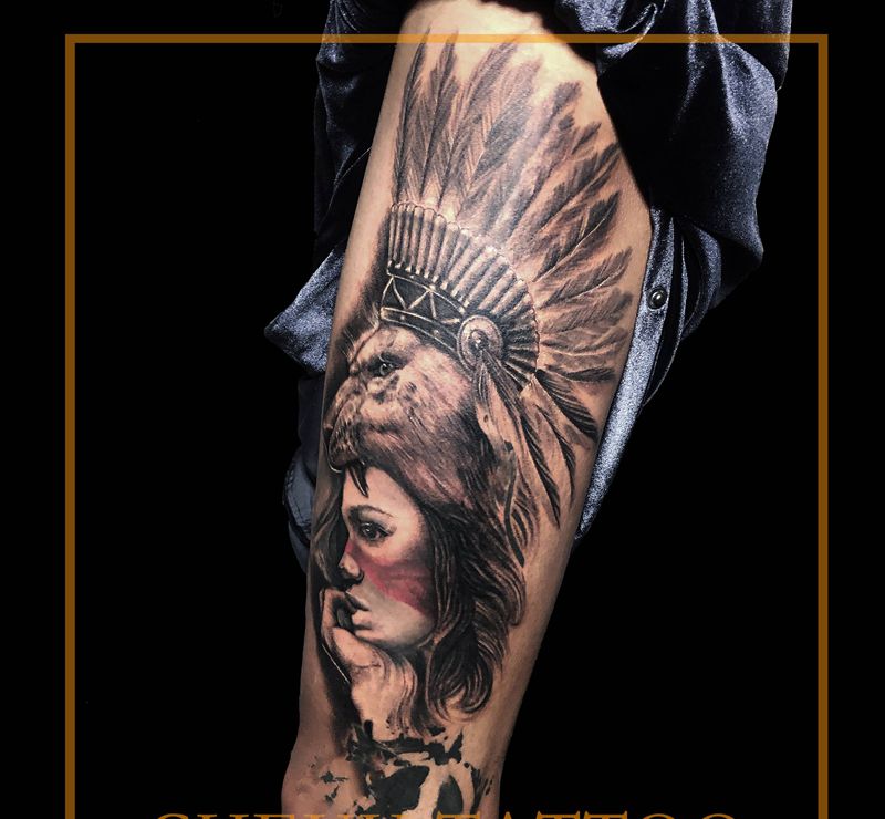 顽纹身图片_欧美写实纹身图案