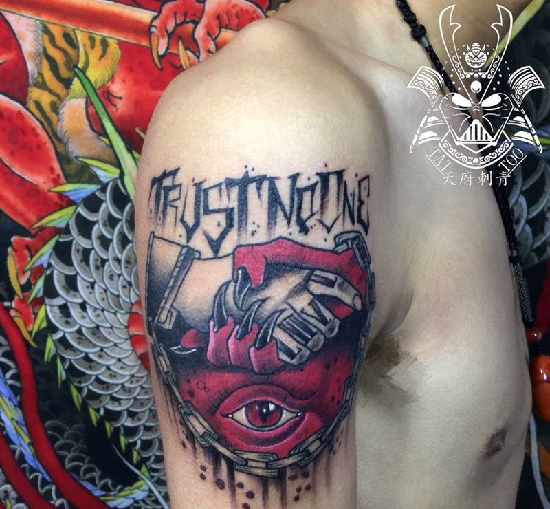 魔爪纹身图片_成品手臂欧美静物纹身图案