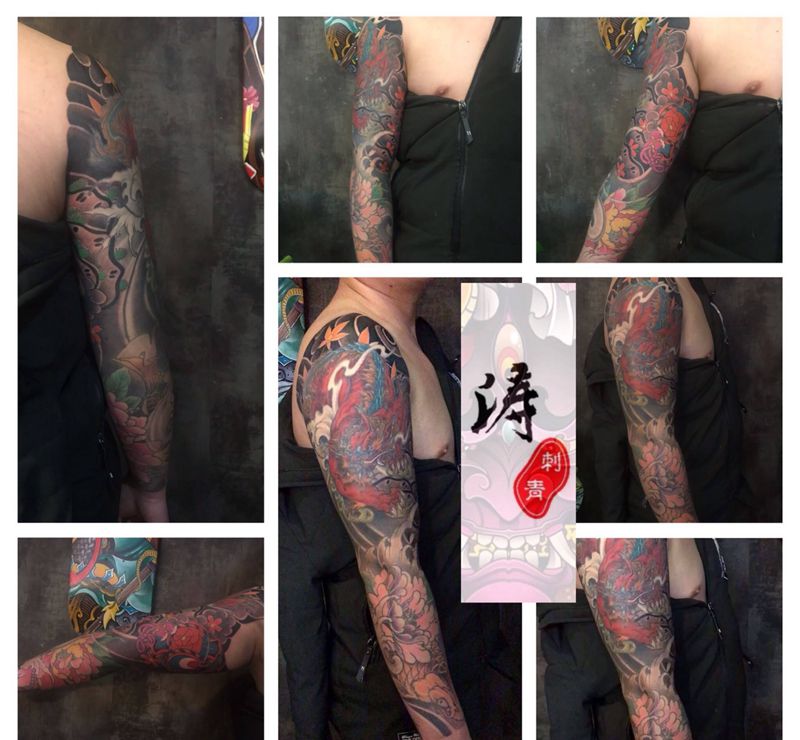 修改好了的花臂纹身图片_手臂纹身图案