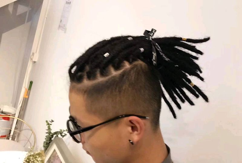 脏辫短辫纹身图片