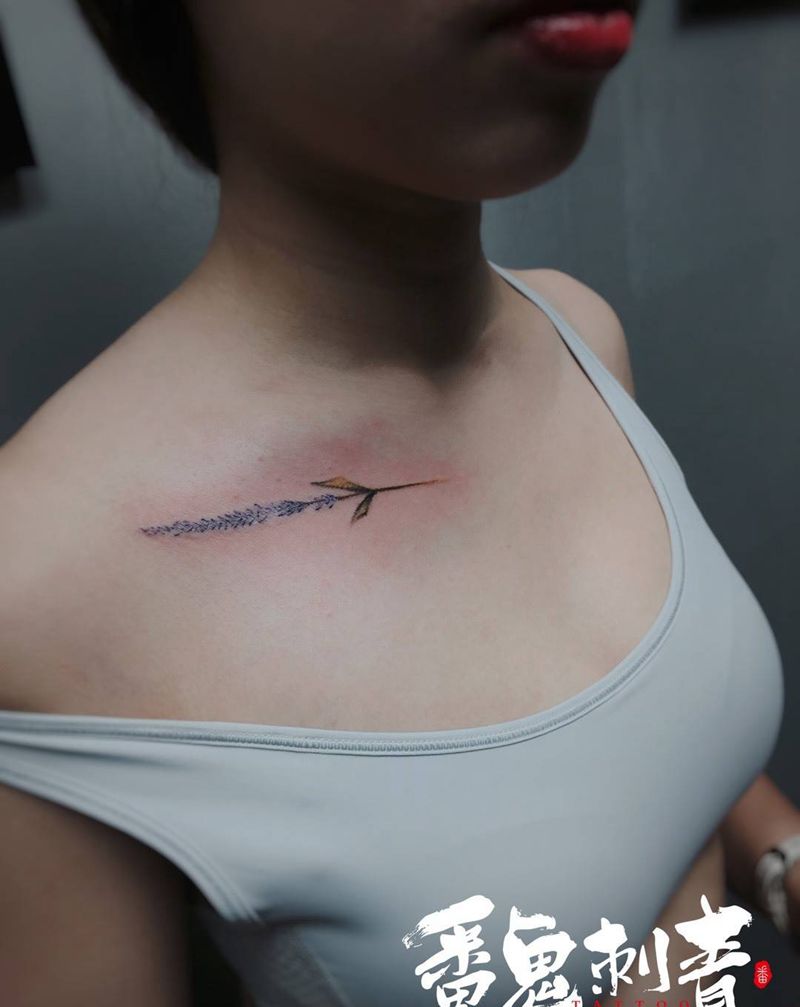 锁骨小图纹身图片