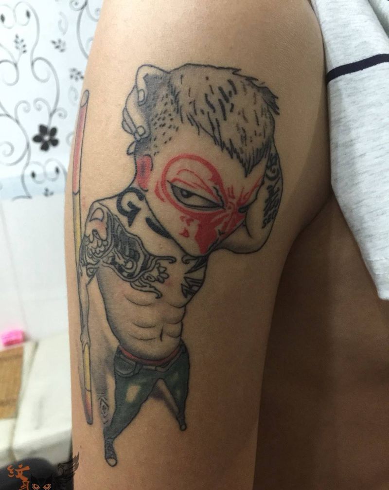 社会猴纹身图片