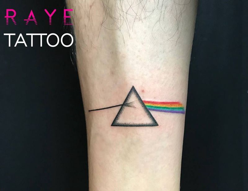 小清新纹身图片_腿部几何小清新纹身图案