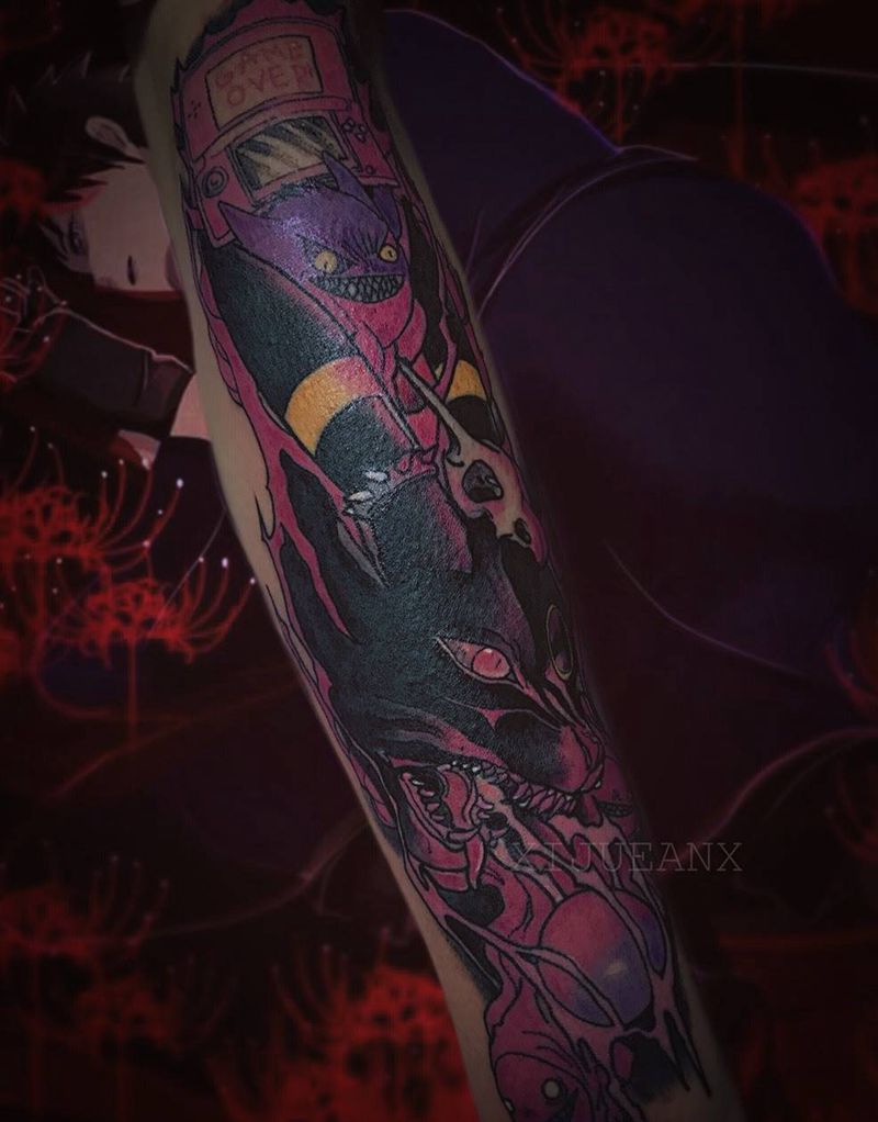 猫神纹身图片_手臂New School纹身图案