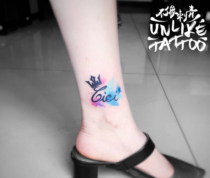 cici纹身图片_成品欧美清新纹身图案