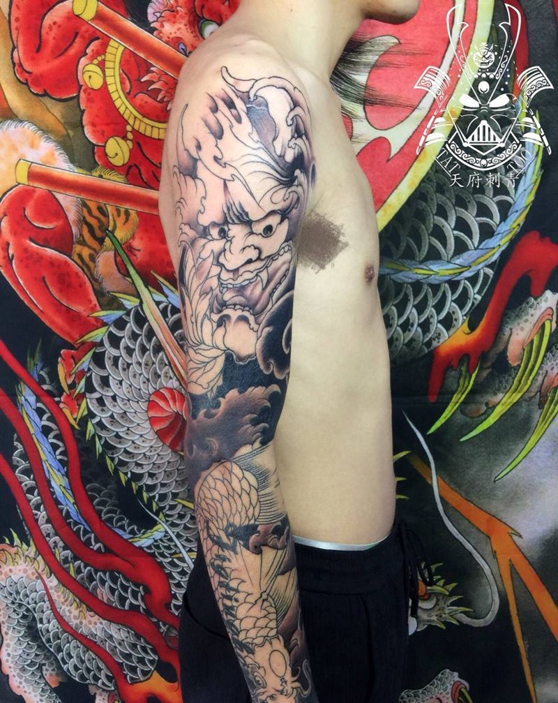 花臂 未完待续纹身图片_手臂传统纹身图案