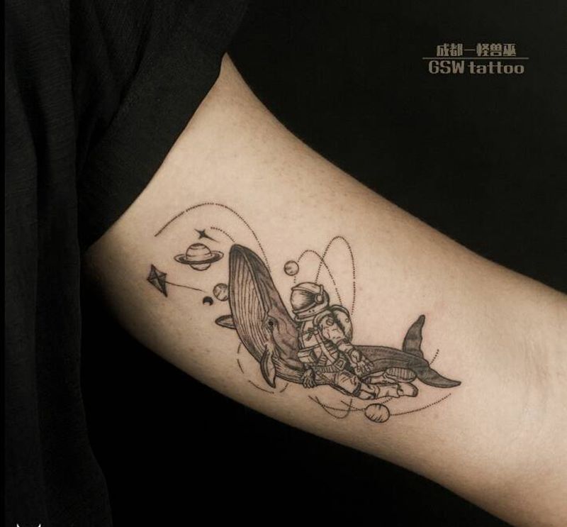 探索和自由纹身图片_手臂清新静物成品纹身图案