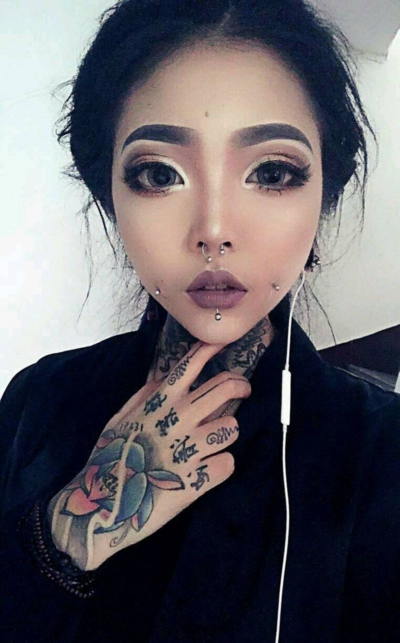 痛苦自己找，福报自己修！纹身图片_颈部肩部胸部手臂手部天台盘古成品纹身图案