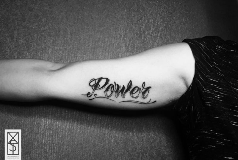 奇卡诺花体纹身图片_手稿成品手臂欧美清新字符图腾线条纹身图案