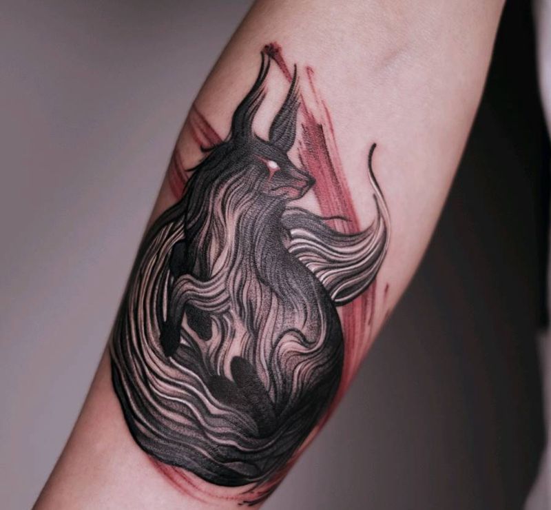 山海经纹身图片_手臂纹身图案