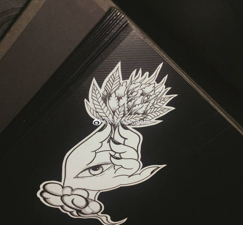 物极必反.纹身图片_手稿插画欧美传统清新原创纹身图案