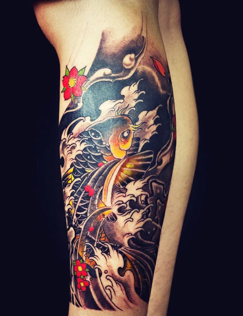 鲤鱼纹身图片