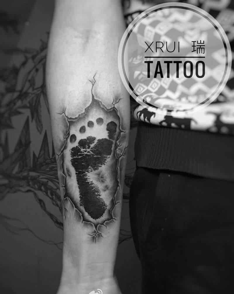 自带图纹身图片_手稿成品手臂欧美清新原创纹身图案