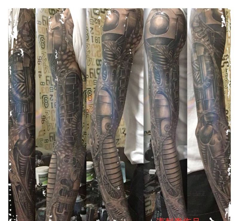 机械臂纹身图片_成品手臂纹身图案