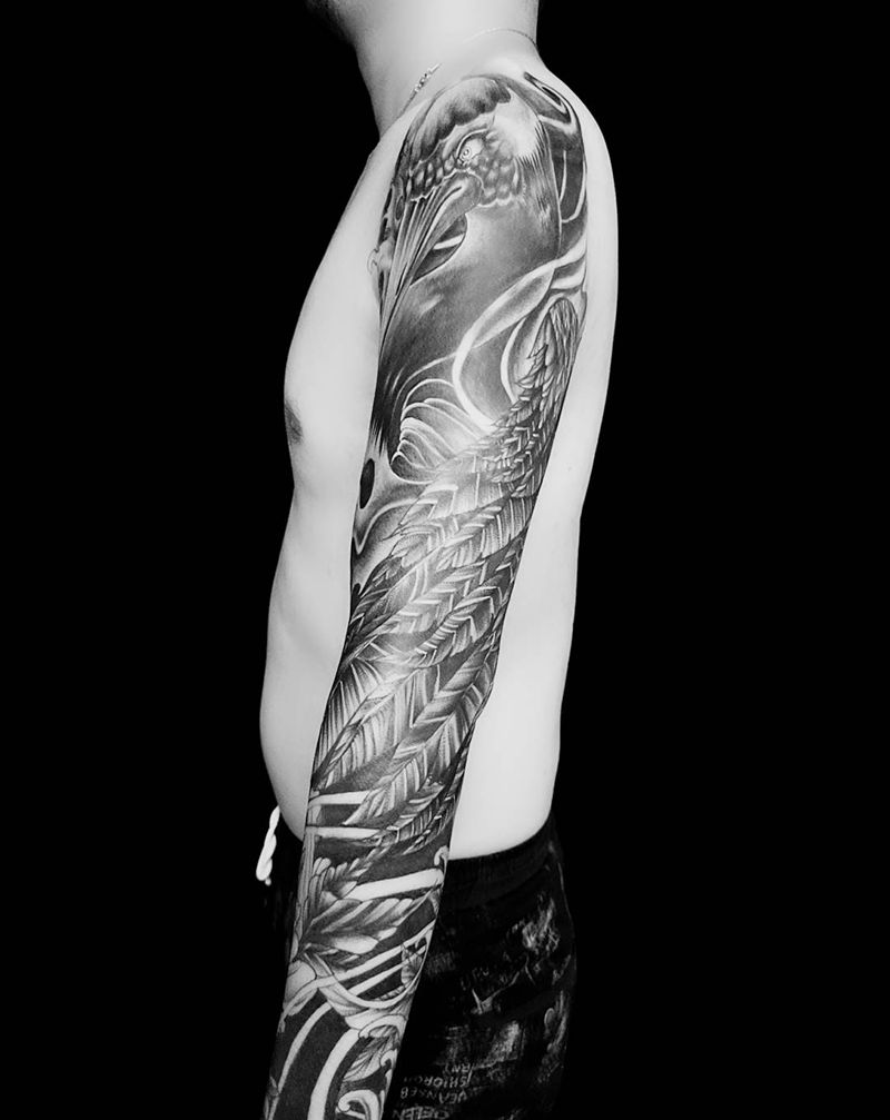 花臂纹身图片_手臂手部纹身图案