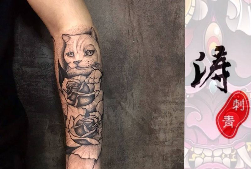 点刺纹身图片_点刺纹身图案