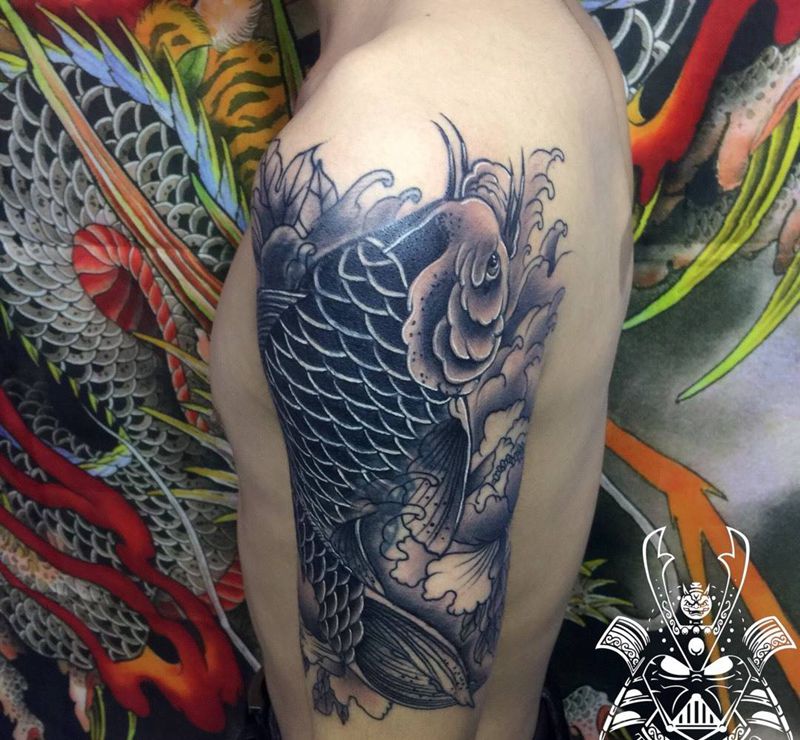 遮盖纹身图片_成品手臂传统动物纹身图案