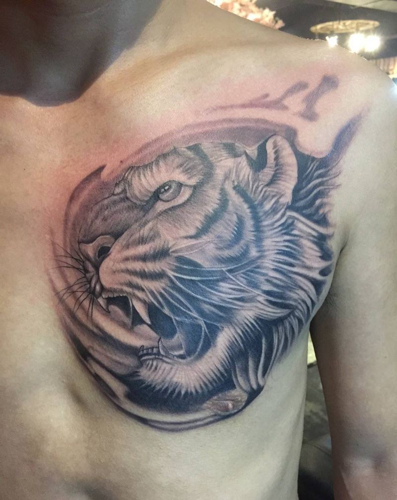 老虎纹身图片_成品纹身图案