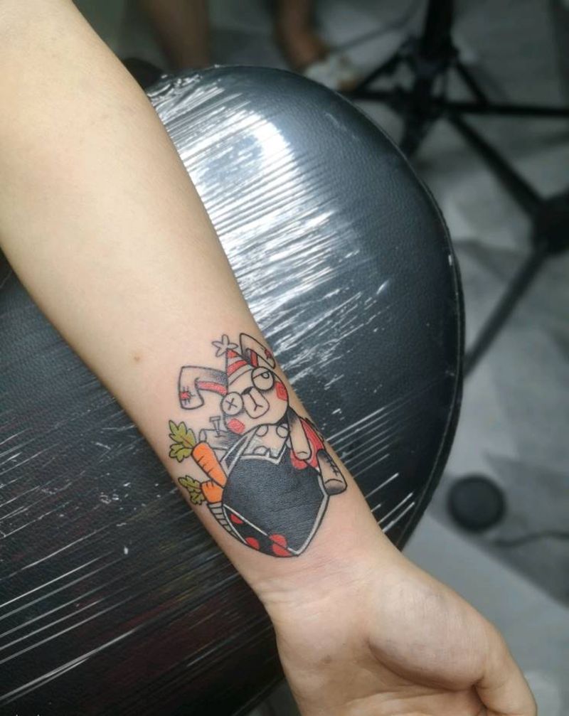 兔子纹身纹身图片_手臂纹身图案