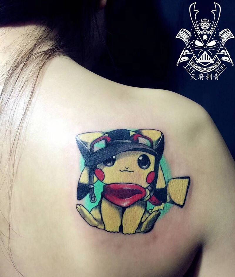 皮卡丘纹身图片