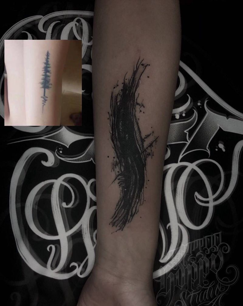 遮盖纹身图片_手臂手部点刺纹身图案