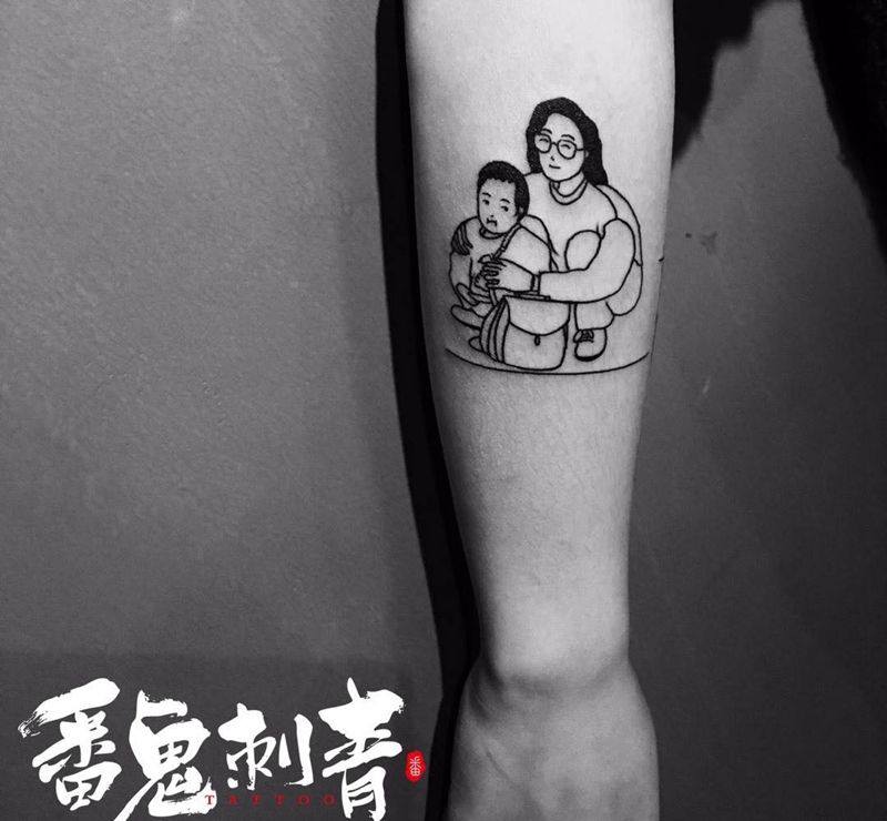 爱是陪伴纹身图片